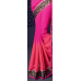 Incredible Magenta Colored Embroidered Faux Georgette Saree